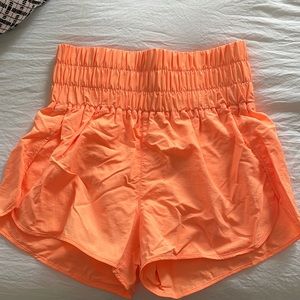 Neon orange athletic shorts!